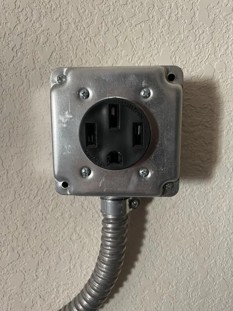 NEMA 14-50 outlet installed for Electrical Panel Upgrade in Campbell